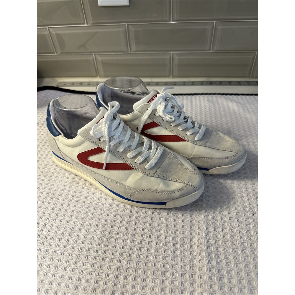 Tretorn Rawlins 3 Sneakers Women 10.5 White Red Blue Retro Runner Casual Shoes